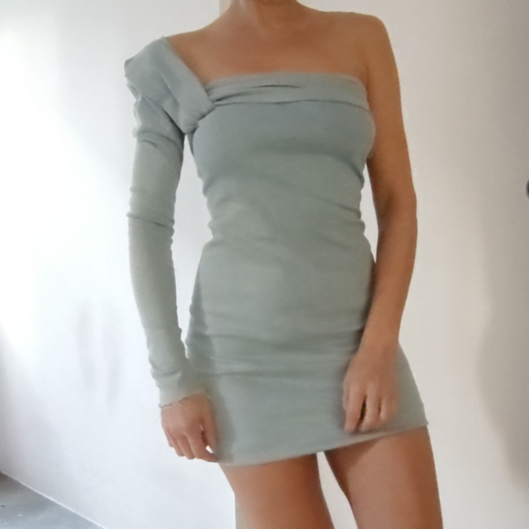 Nwt Acne one puff sleeve shoulder denim dress xs - Picture 5 of 5